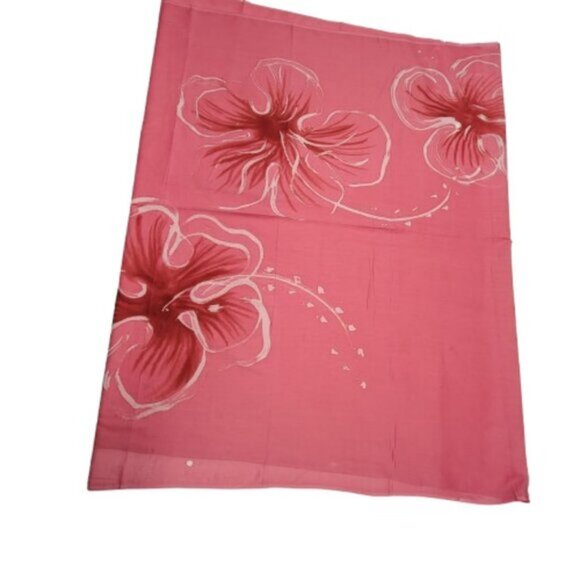 Womens Sarong Pareo Cotton Wrap HandPainted Batik Wrapskirt Beachwear -NEW - Picture 4 of 6